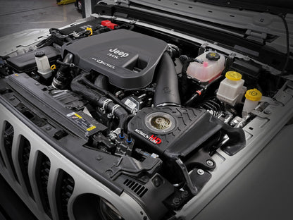 aFe 20-21 Jeep Wrangler (JL) V6-3.0L (td) Momentum HD Cold Air Intake System w/ Pro GUARD 7 Media 50-70062G 50-70062G Photo - Mounted