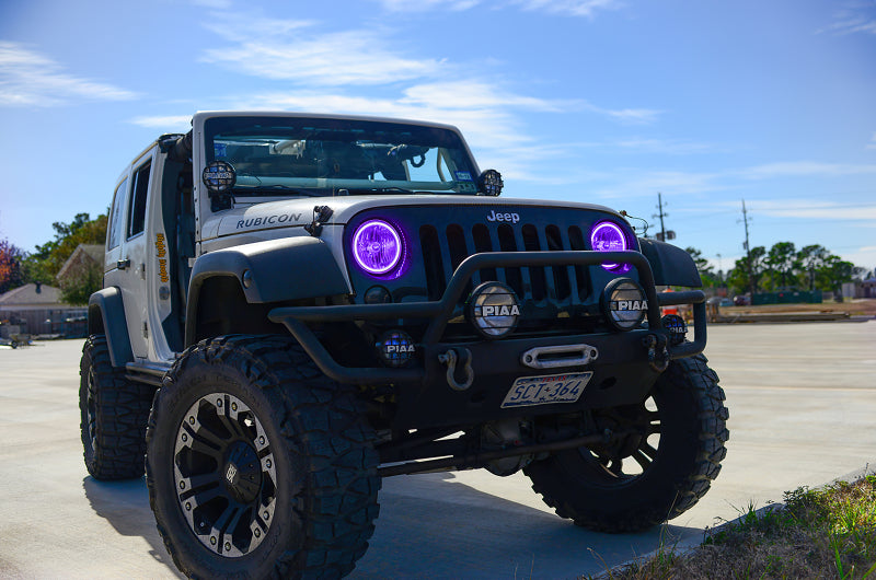 ORACLE Lighting Oracle 07-16 Jeep Wrangler JK SMD HL - ColorSHIFT w/ BC1 Controller 7079-335 7079-335 Photo - lifestyle view