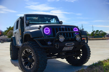 ORACLE Lighting Oracle 07-16 Jeep Wrangler JK SMD HL - ColorSHIFT w/ BC1 Controller 7079-335 7079-335 Photo - lifestyle view