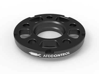 aFe CONTROL Billet Aluminum Wheel Spacers 5x112 CB66.6 15mm - Toyota GR Supra/BMW G-Series 610-721002-B 610-721002-B Photo - Close Up