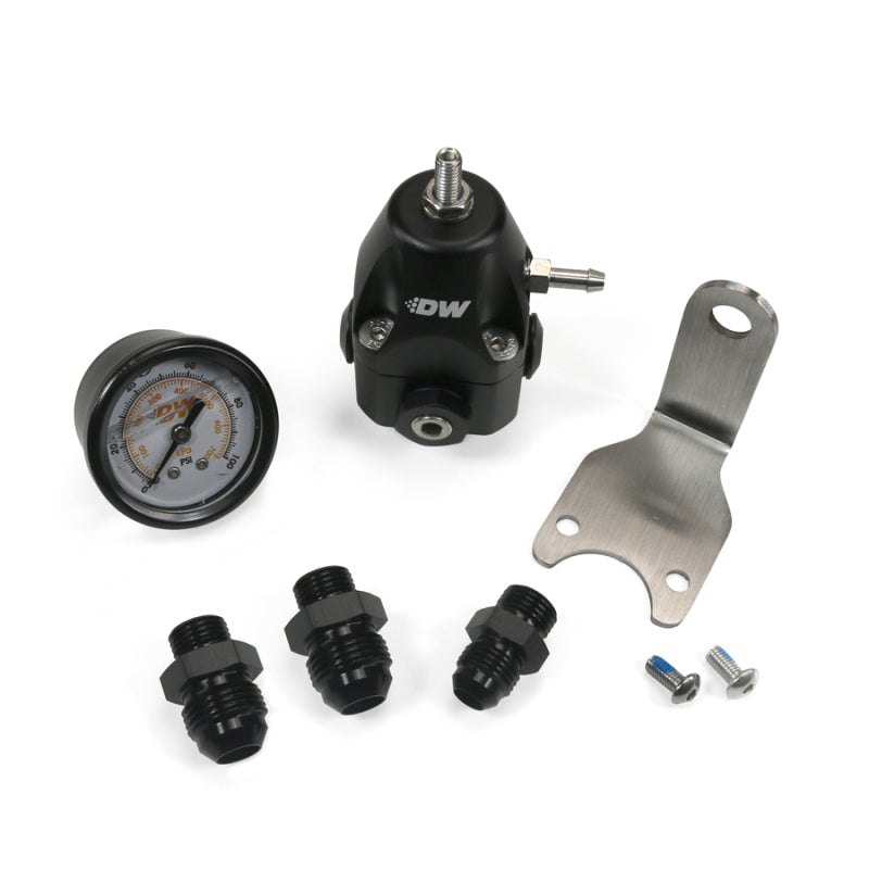 DeatschWerks DWR1000C AFPR + Pressure Gauge + 6AN & 8AN fittings - Anodized Black 6-1002-FRB-86 6-1002-FRB-86 Photo - Primary