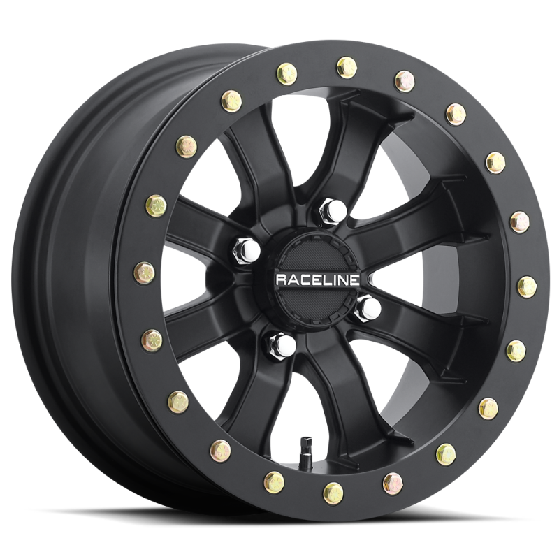 Raceline A71B Mamba 14x8in / 4x156 BP / 0mm Offset / 132.5mm Bore - Satin Black Beadlock Wheel A71B-48056-44 A71B-48056-44 Photo - Primary