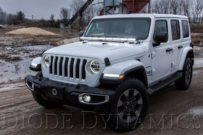 Diode Dynamics 18-21 Jeep JL Wrangler/Gladiator SS50 Hood LED Light Bar Kit - Amber Combo DD6109 DD6109 User 2