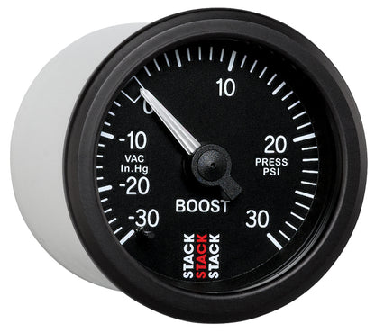 Autometer 52mm Stack Instruments -30INHG to +30PSI Mechanical Boost Gauge - Black ST3112 ST3112 User 5