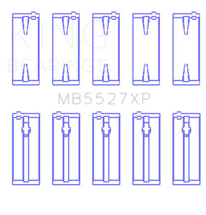 King Engine Bearings King Toyota 4AGE/4AGZE 16V 1.6L (Size STD) Performance Main Bearing Set MB5527XP MB5527XP Photo - Primary
