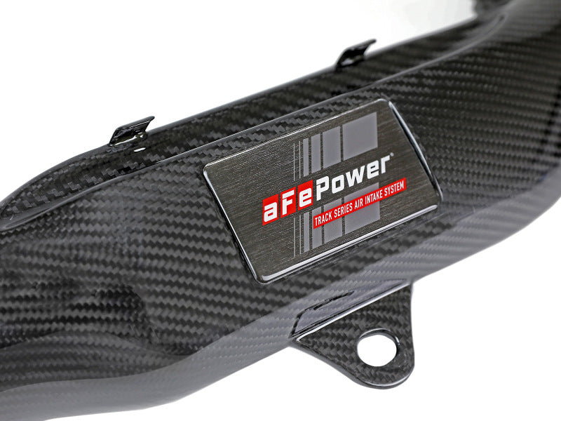 aFe Track Series Stg 2 Carbon Fiber Intake w/Pro 5R Media 15-20 BMW M3/M4(F80/82/83) L6-3.0L(tt) S55 57-10006R 57-10006R Photo - Close Up