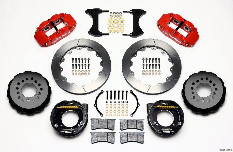 Wilwood Narrow Superlite 4R Rear P-Brk Kit 12.88in Red Chevy C-10 2.42 Offset 5-lug 140-10093-R 140-10093-R Photo - Primary
