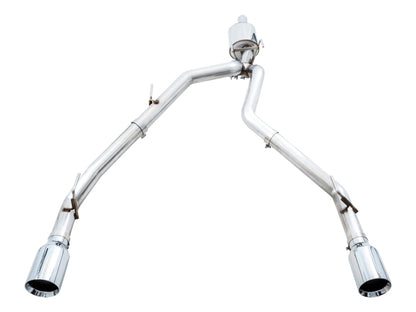 AWE Tuning 09-18 RAM 1500 5.7L (w/o Cutout) 0FG Dual Rear Exit Cat-Back Exhaust - Chrome Silver Tips 3015-32101 3015-32101 Photo - out of package