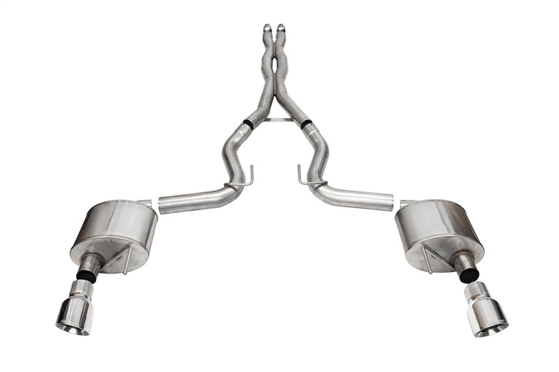 CORSA Performance Corsa 2024 Ford Mustang GT Xtreme Cat-Back Exhaust Sys. 3.0in Dual Rear Exit w/4.5in Pro Series Tips 21250