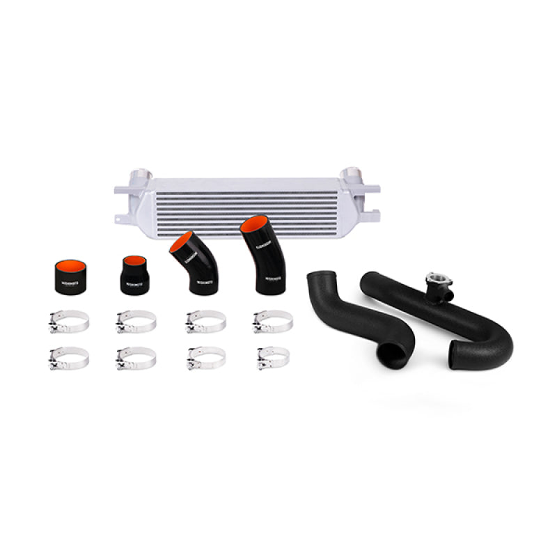 Mishimoto Silver Intercooler Kit w/ Black Pipes Mustang EcoBoost 2015+ MMINT-MUS4-15KWSL Photo - Primary