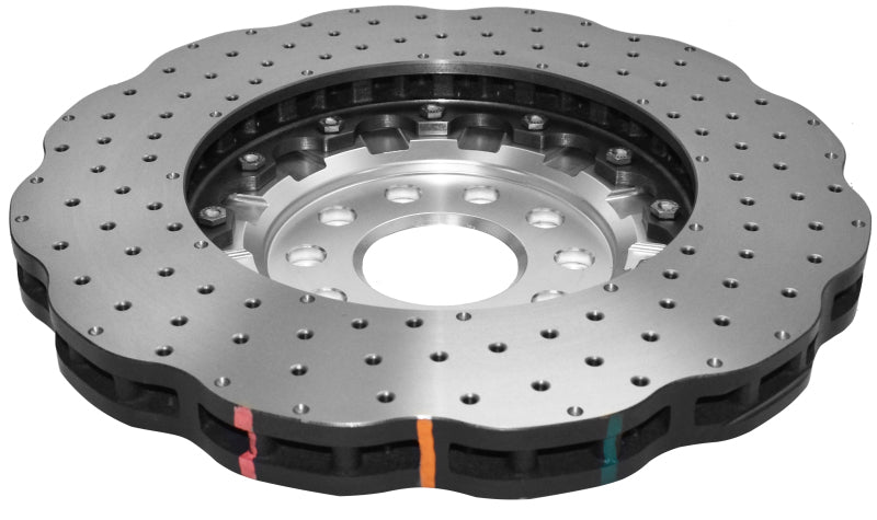 DBA 15-20 Volkswagen Golf R 3.6L Front 5000 Series Cross Drilled Rotor w/Silver Hat 52830WSLVXD 52830WSLVXD Photo - out of package