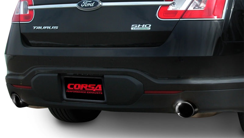 Corsa Performance 10-13 Ford Taurus SHO 3.5L V6 Turbo Sport Cat-Back Exhaust w/ Dual 4in 14315BLK Photo - Mounted