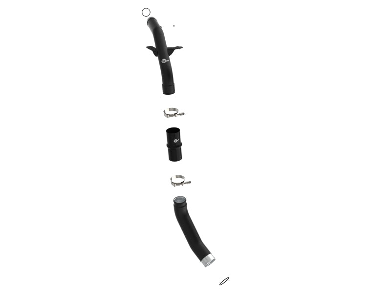 aFe RAM 1500 20-22 V6-3.0L (td) BladeRunner 2-1/2in & 3in Aluminum Hot Charge Pipe Black 46-20598-B 46-20598-B Photo - Unmounted