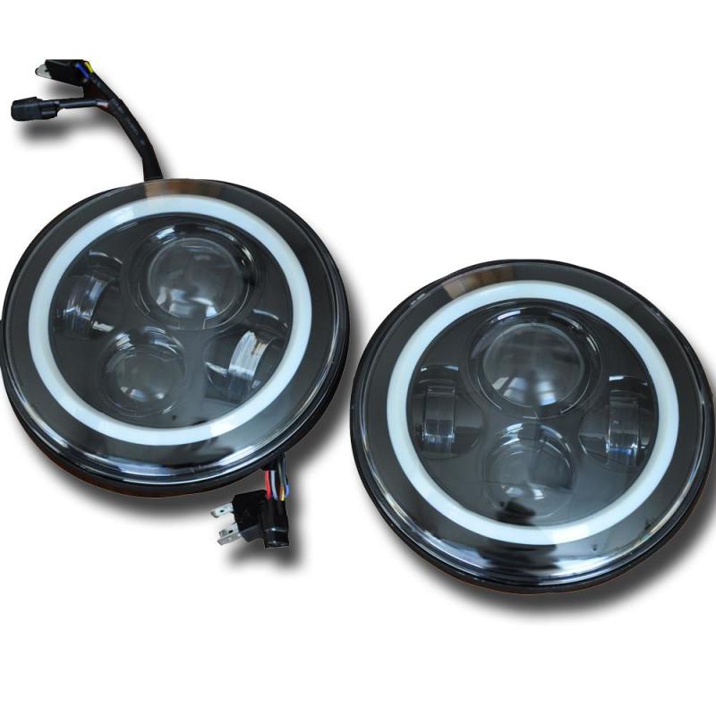 DV8 Offroad 07-18 Jeep Wrangler JK LED Projector Headlights HL7JK-01 HL7JK-01 Photo - Close Up