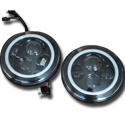 DV8 Offroad 07-18 Jeep Wrangler JK LED Projector Headlights HL7JK-01 HL7JK-01 Photo - Close Up