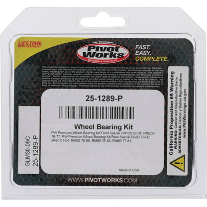 Pivot Works Suzuki Wheel Bearing Kit Premium Bearings 25-1289-P 25-1289-P Photo - Primary