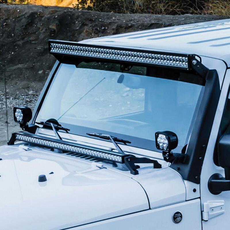 Westin/Snyper 07-17 Jeep Wrangler Snyper Pillar LED Light Mount - Textured Black 62-41035 62-41035 Photo - Mounted