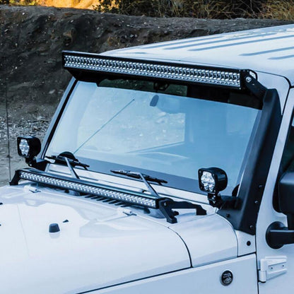 Westin/Snyper 07-17 Jeep Wrangler Snyper Pillar LED Light Mount - Textured Black 62-41035 62-41035 Photo - Mounted