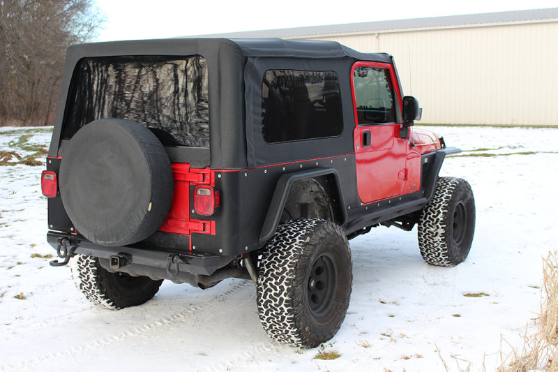 Fishbone Offroad 97-06 Jeep Wrangler TJ Steel Tube Fenders Front 3In Flare - Blk Textured Powdercoat FB23029F FB23029F Photo - lifestyle view