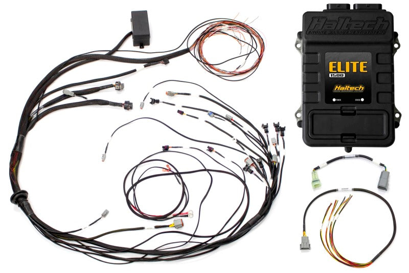 Haltech Elite 1500 Terminated Harness ECU Kit w/ Square EV1 Injector Connectors HT-150975 HT-150975 Photo - Primary