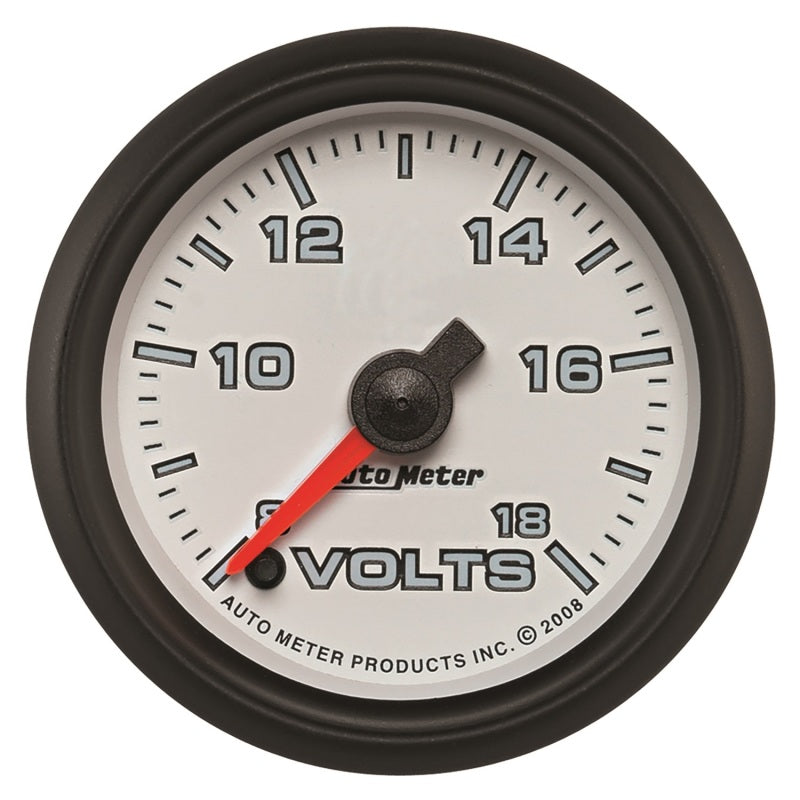 Autometer Pro-Cycle Gauge Voltmeter 2 1/16in 18V Digital Stepper Motor White 19592 19592 Photo - Primary