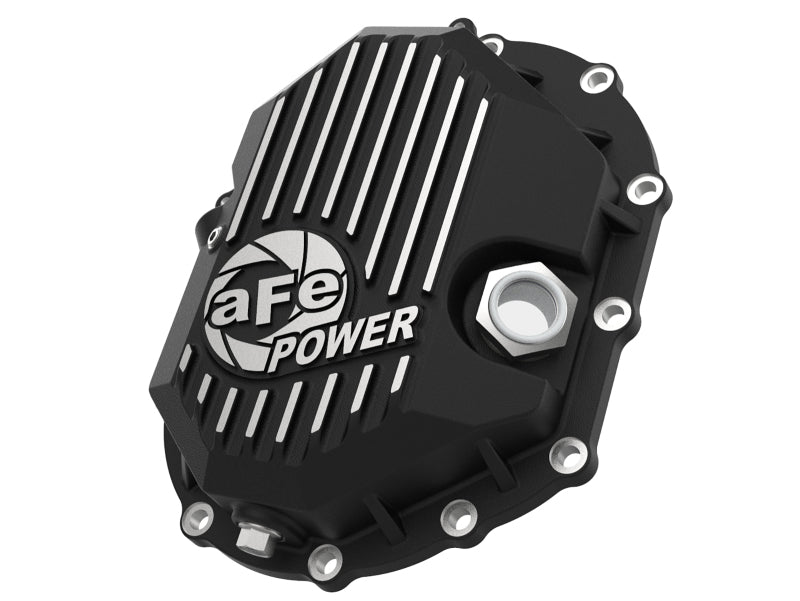 aFe Pro Series Front Differential Cover Black w/Machined Fins 46-71050B Photo - Primary