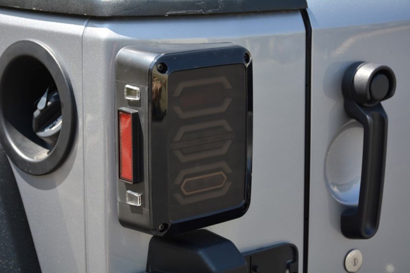 DV8 Offroad 07-18 Jeep Wrangler JK Octagon LED Tail Light TLJK-02 TLJK-02 Photo - Close Up
