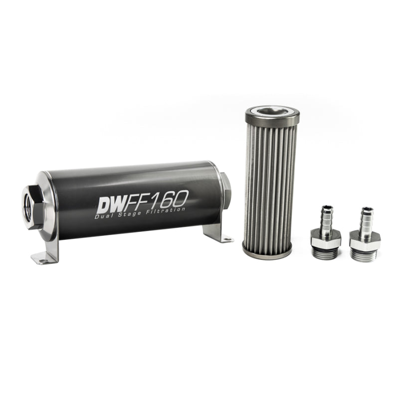 DeatschWerks 3/8 in, 40 micron, 160mm In-line fuel filter kit 8-03-160-040K-38 Photo - Primary