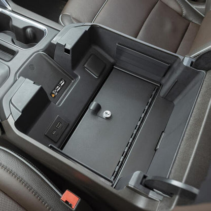 Tuffy Products Tuffy Console Safe W/ Keyed Lock For Chevrolet Silverado W/ Wireless Charging Pad Console 393-01 393-01 Photo - Close Up