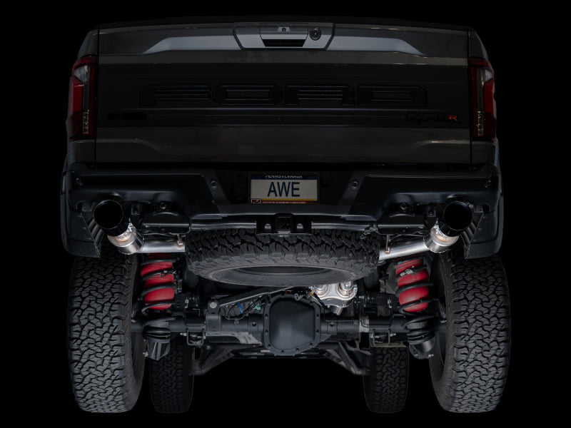 AWE Tuning AWE Gen 3 Raptor R SwitchPath Exhaust - Diamond Black Tips 3025-33852 3025-33852 Photo - Mounted