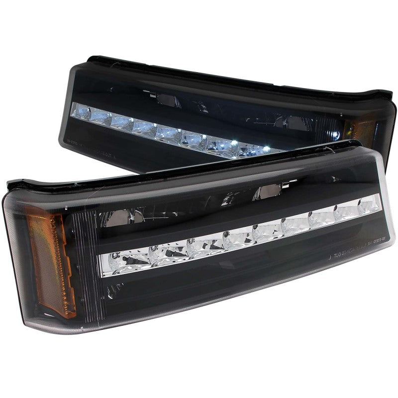 Anzo 2003-2006 Chevrolet Silverado 1500 LED Parking Lights Black w/ Amber R 511067 Photo - Primary