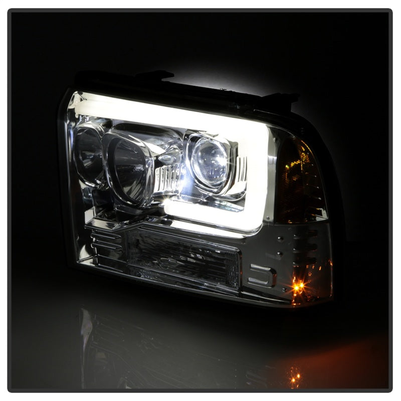 Spyder Platinum Ford F250/350/450 05-07 High-Power LED Module Proj. Headlights-Chrome (PRO-YD-FS05V2 5087904 5087904 Photo - Unmounted