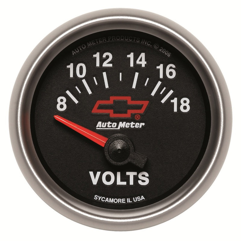 Autometer Gauge Volt 2" 18V Elec GM Bowtie Black 3692-00406 Photo - Primary