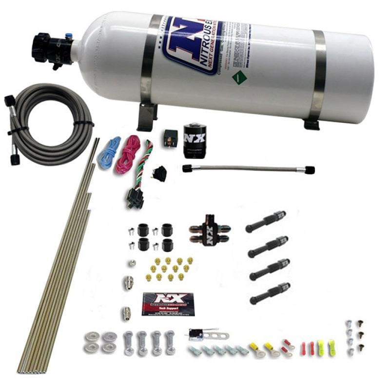 Nitrous Express Dry Direct Port Nitrous Kit 4 Cyl w/15lb Bottle 93046-15 93046-15 Photo - Primary