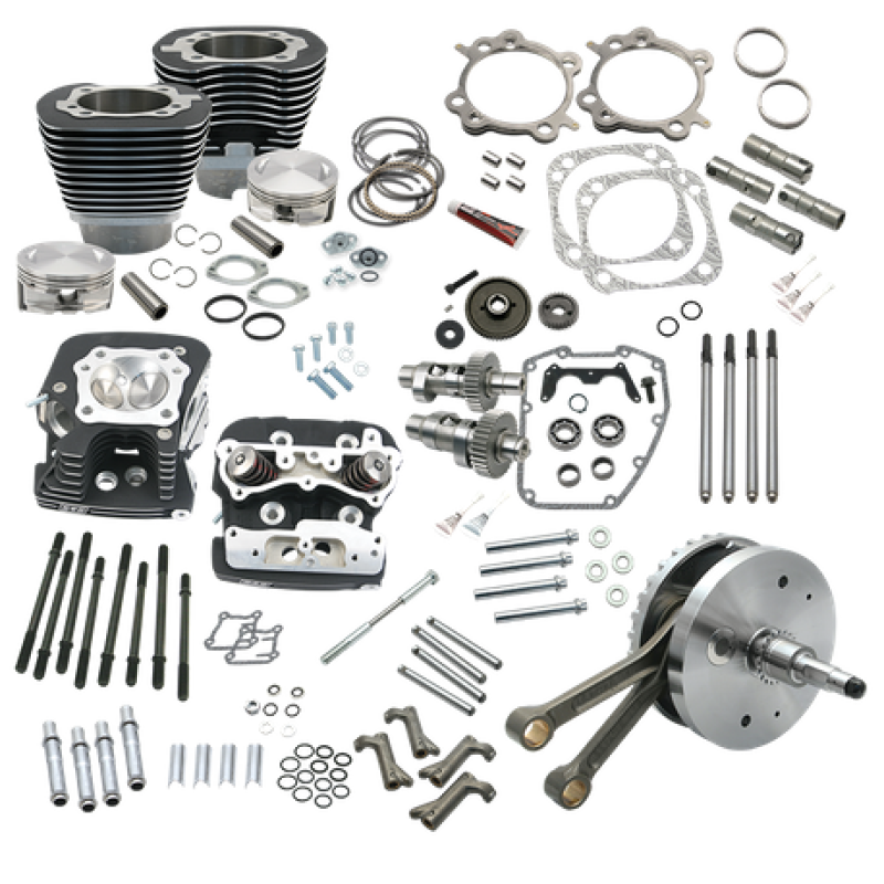 S&S Cycle 124 Hot Set Up w/Heads - Black 900-0565 900-0565 User 1