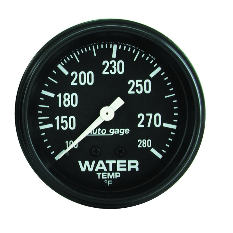 Autometer 2-5/8" Water Temp. 100-280 °F 6 Ft. Mechanical Full Sweep Auto Gage 2313 Photo - Primary