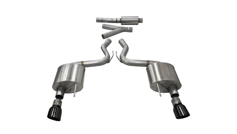 Corsa Performance 15-16 Ford Mustang Eco Boost 2.3T Sport 3in Cat-Back 14343BLK Photo - Primary