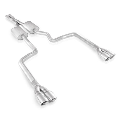 Stainless Works 2008-14 Challenger 3in Catback X-Pipe S-Tube Mufflers 3-1/2in Tips HM64CB-S HM64CB-S Photo - Primary
