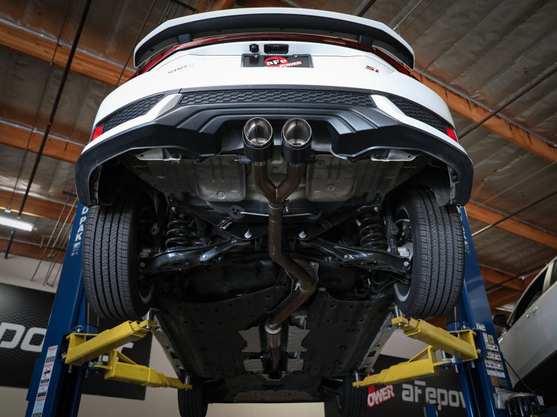 aFe Takeda 2.5in 304SS Cat-Back Exhaust System 17-20 Honda Civic SI Coupe L4-1.5L (t) 49-36620-C 49-36620-C Photo - Mounted