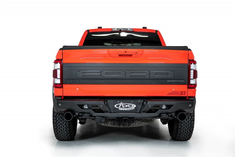 Addictive Desert Designs 2022+ Ford Raptor Stealth Fighter R Bumper w/ 2 Cube Lights - Hammer Black R210081090103 R210081090103 Photo - Mounted