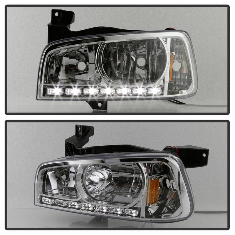 SPYDER Xtune Dodge Charger 06-10 1Pc LED Crystal Headlights Chrome HD-ON-DCH05-1PC-LED-C 5017628 5017628 Photo - Unmounted