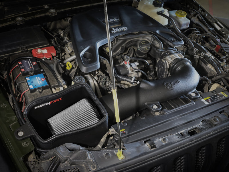 aFe Magnum FORCE Stage-2 Pro Dry S Cold Air Intake System Jeep Wrangler (JL) 18-23 V6-3.6L 54-13078D 54-13078D Photo - Mounted