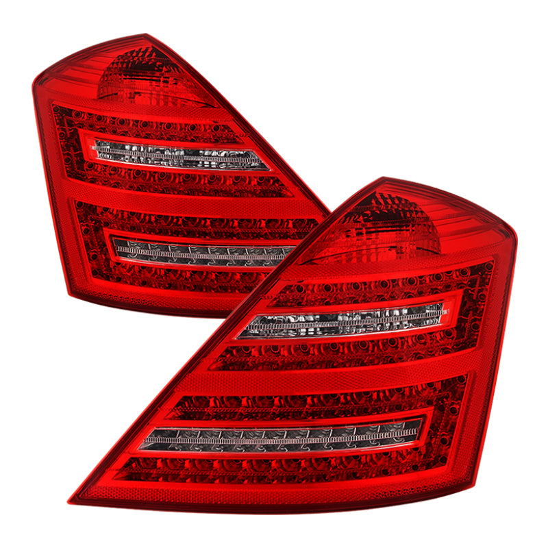 SPYDER Xtune Mercedes Benz W221 S-Class 07-09 LED Tail Lights Red Clear ALT-JH-MBW221-LED-RC 9028458 9028458 Photo - Primary