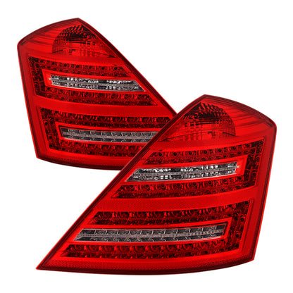 SPYDER Xtune Mercedes Benz W221 S-Class 07-09 LED Tail Lights Red Clear ALT-JH-MBW221-LED-RC 9028458 9028458 Photo - Primary