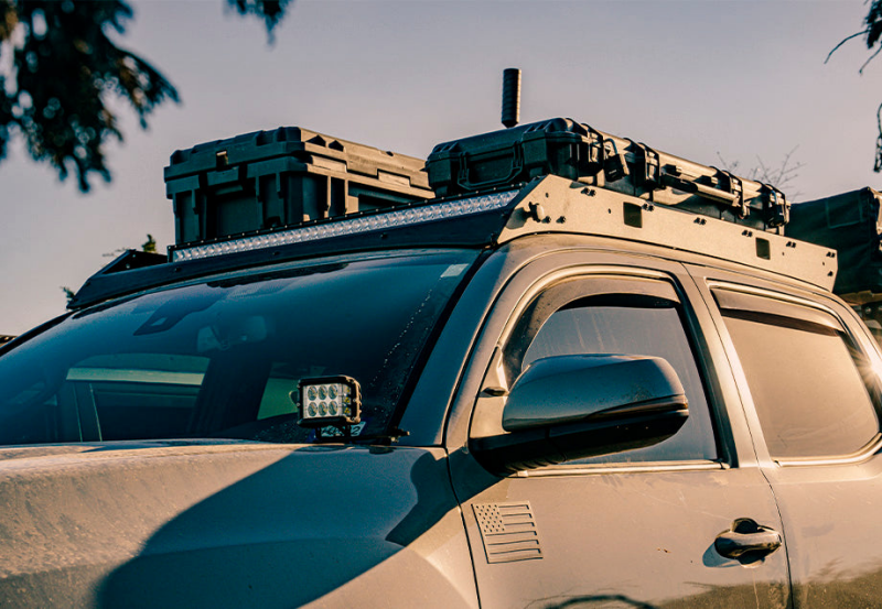 Cali Raised LED Cali Raised 05-23 Toyota Tacoma Premium Roof Rack - Blue Small/Light Kit CR2750 CR2750 Photo - Primary