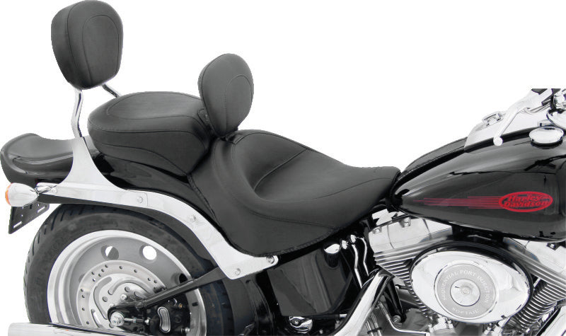 Mustang Motorcycle Mustang 06-17 Harley Softail Wide Tire (200mm) Wide Touring Solo Seat w/Driver Backrest - Black 79530 79530 User 1