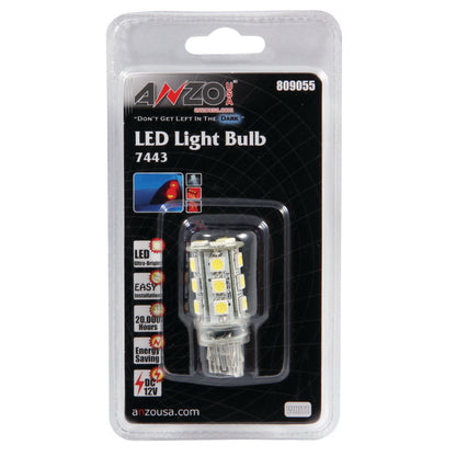 ANZO LED Bulbs Universal 7444 White - 18 LEDs 1 3/4in Tall 809055 809055 Photo - Primary