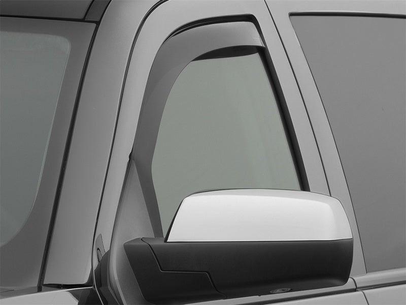 WeatherTech 14+ Chevrolet Silverado Front Side Window Deflectors - Dark Smoke 80740 Photo - Mounted