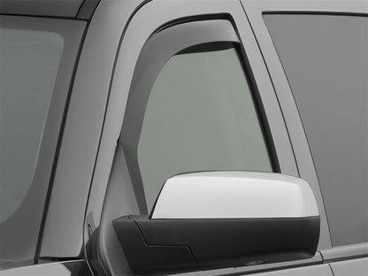 WeatherTech 14+ Chevrolet Silverado Front Side Window Deflectors - Dark Smoke 80740 Photo - Mounted