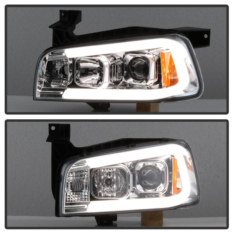 Spyder Dodge Charger 06-10 Projector Headlights - LED Light Bar - Chrome PRO-YD-DCH05V2-LB-C 5085238 5085238 Photo - Unmounted